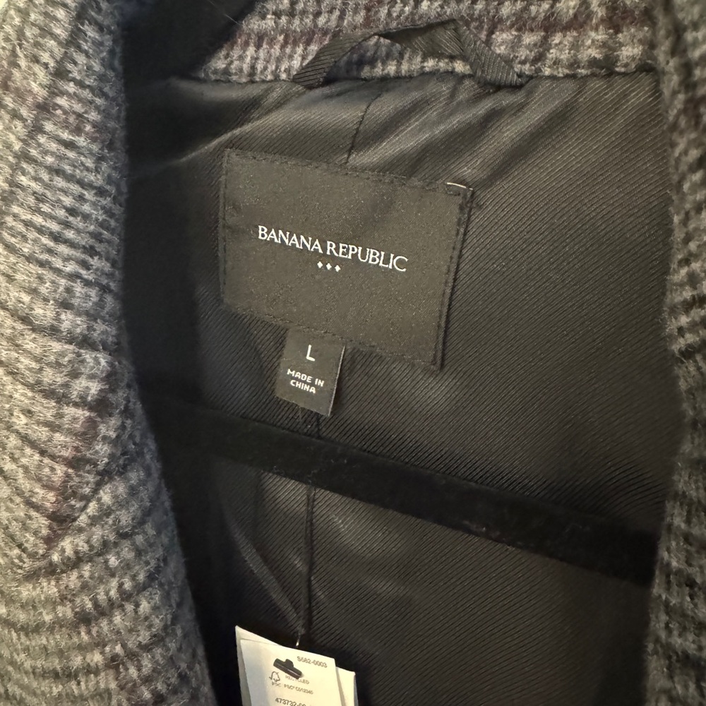 Banana Republic Gray Trench Coat - Picture 3 of 6